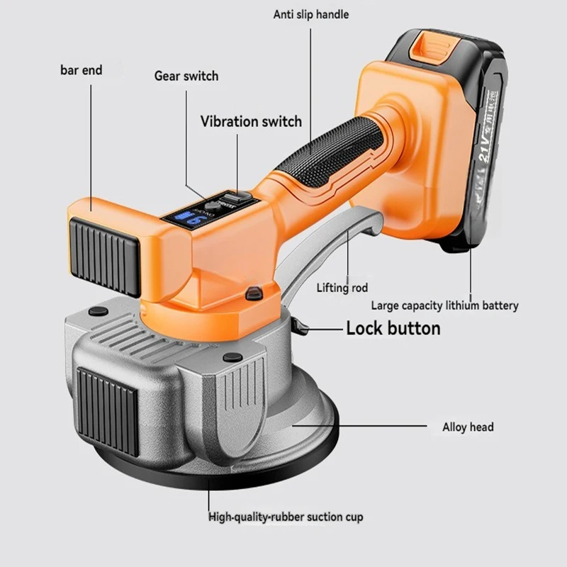 Tiles Vibrator 5 Speed Tile Laying Machine Tile Vibration Leveling Machine Cordless Tile Installation Tool for  21V Battery