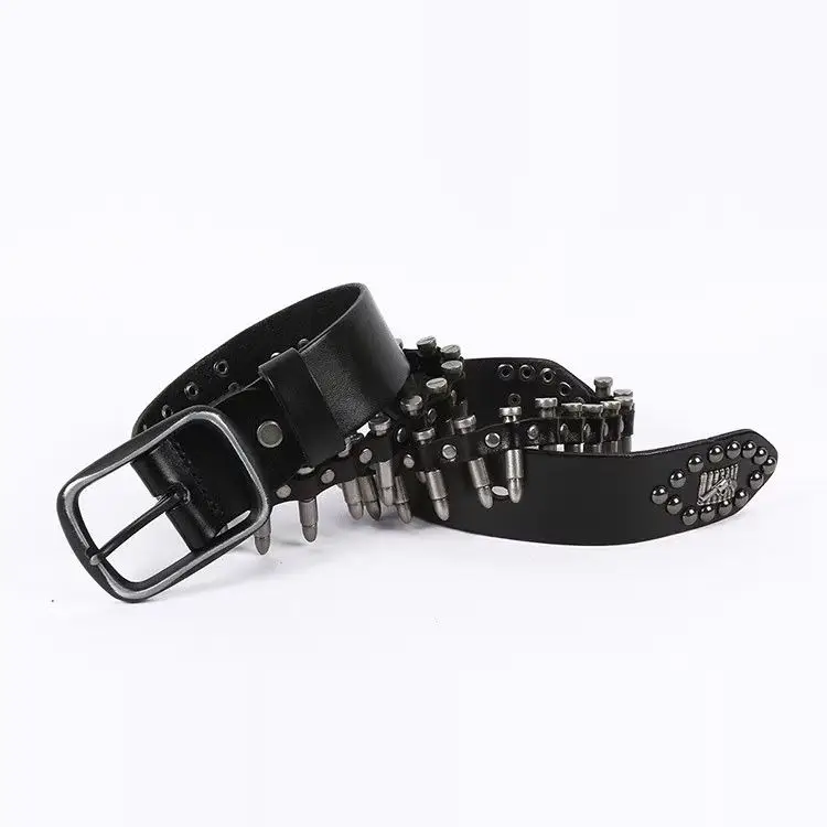 

Пояс декоративный 2025 Rivet Bullet, в стиле кэжуал, с креплением из сплава, из искусственной кожи, модная трансграничная модель