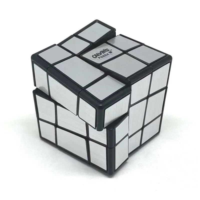 Calvin's Puzzles Oskar Sloppy 3x3x3 Magic Cube Black Body Red Silver Stickers Speed Twisty Puzzle Brain Teasers Educational Toys