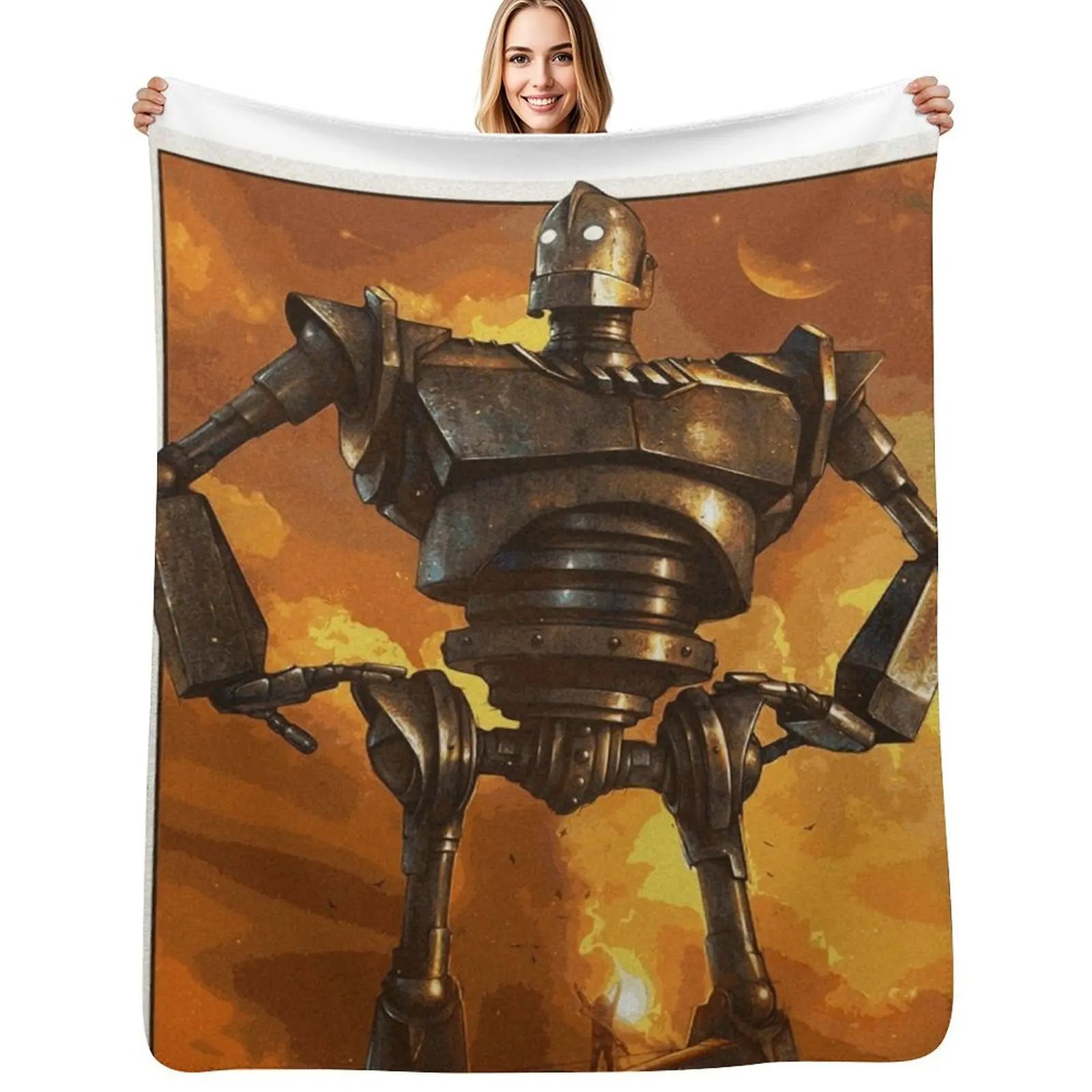 You are what you choose to be! - The Iron Giant Movie Quote Throw Blanket Moving funny gift blankets ands Hairy Blankets