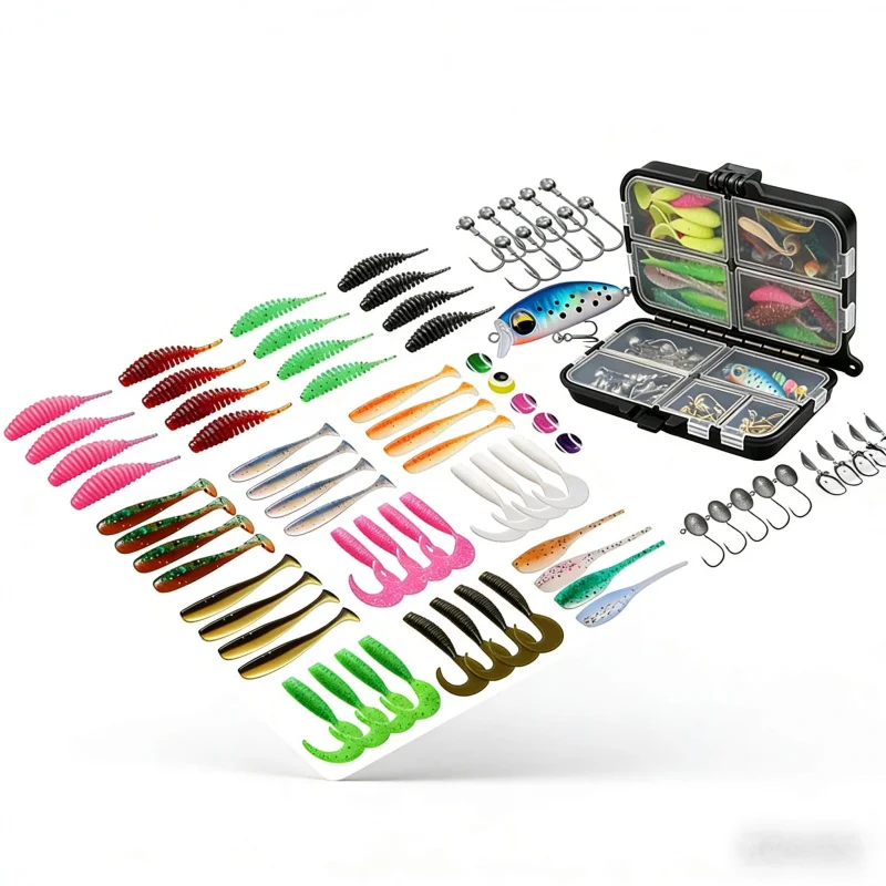 

Набор рыболовных приманок 101Micro: приманки-наживки, оснастка Техас, крючки с джиг-головками, изогнутые крючки, мягкие приманки, комбинированное рыболовное снаряжение и оборудование