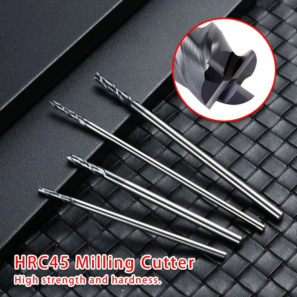 Tungsten Steel 1/1.5/2/2.5/3/4/5/6mm Alloy Carbide 2 Flute Mill Endmill Cutting Milling Cutter Machine Tools