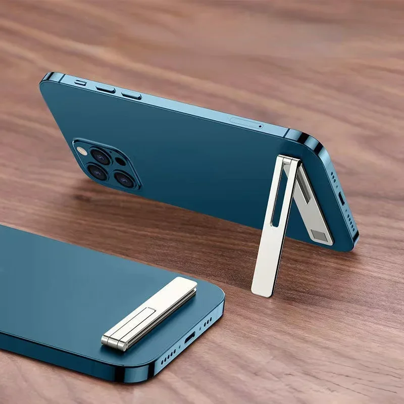 Магнитный ультратонкий складной держатель для мобильного телефона, кронштейн из металлического сплава, настольные подставки для мобильных телефонов, универсальная подставка для телефона