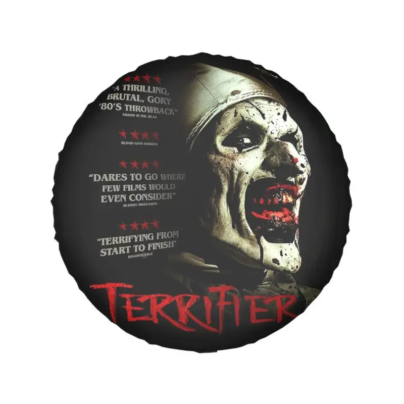 Halloween Horror Movie Terrifier Spare Tire Cover Fit for Jeep Hummer Clown SUV Camper Car Wheel Protectors 14