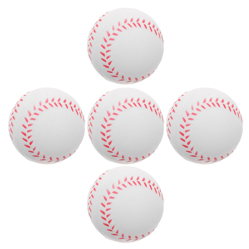 

5Pcs Training Baseballs Soft PU Foam Safe Indoor Outdoor Practice Balls Lightweight Youth Baseball Set Beginners