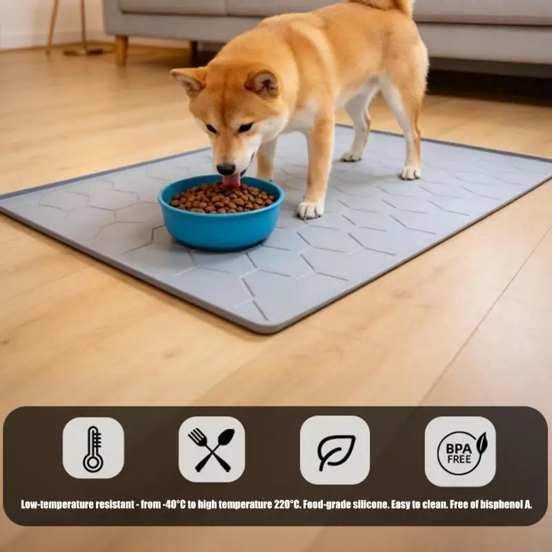 

Durable Slip Resistant Dining Produced From Flexible Substance For Small Animals Size 710X555X10Mm B03E