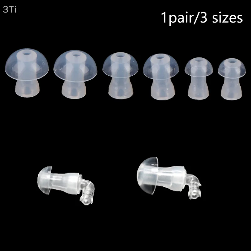 2 قطعة قبعات الأذن وسادة ل السمع سماعة داخل الأذن سماعات أذن من السيليكون يغطي نصائح سماعات الأذن