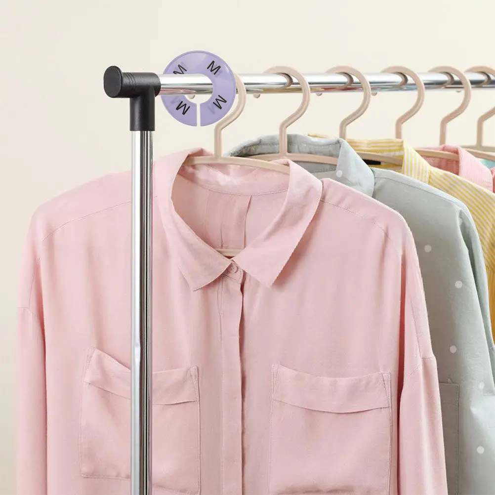 60Pcs Clothing Size Dividers Plastic Closet Size Organizers Xs to Xxl Clothes Hangers Dividers for Home Store Closet