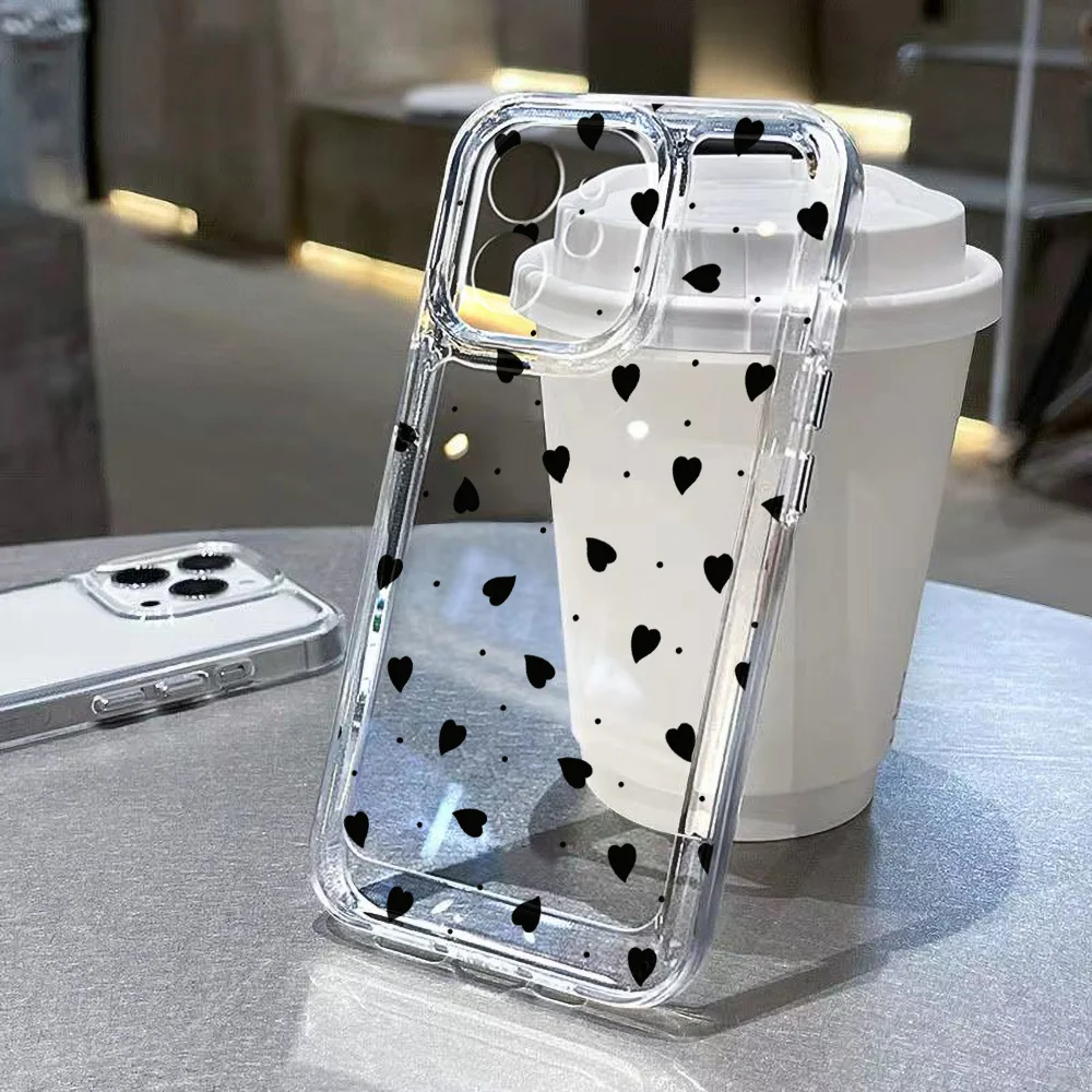 

Soft Phone Case For Samsung S25 Ultra Funda A56 5G A55 A54 A16 A15 A36 A26 A53 S24 Plus S23 FE S22 S21 S20 FE Love Heart Cover