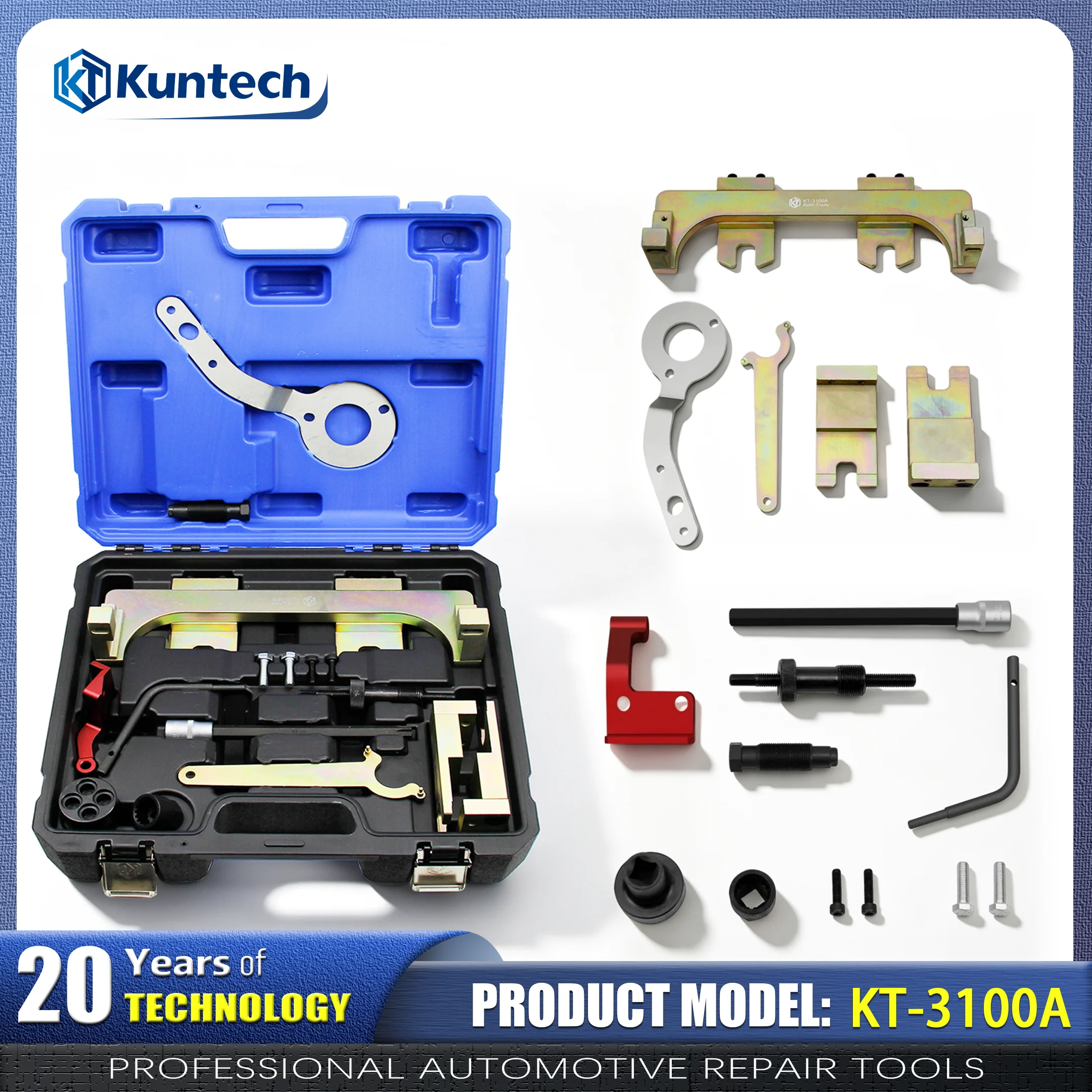 Kuntech KT-3100A Engine Timing Tool Kit for BMW B38 B48 B48TU B58 2017+, Camshaft Locking Alignment Tool Set for 3/4/6 Cylinder