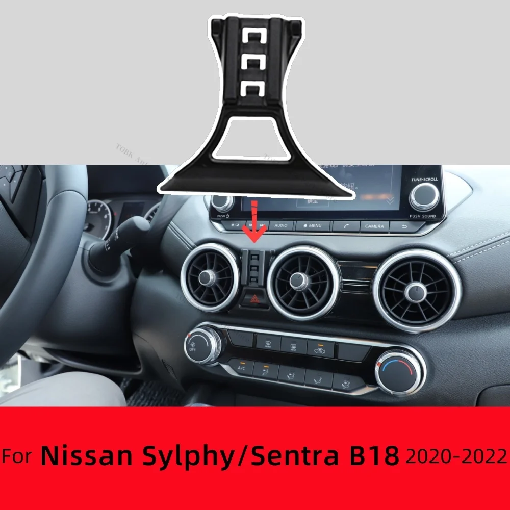 For Nissan Sylphy Sentra B18 2020 2021 2022 Car Phone Holder Special Fixed Base Wireless Charging Cars Bracket Accessories