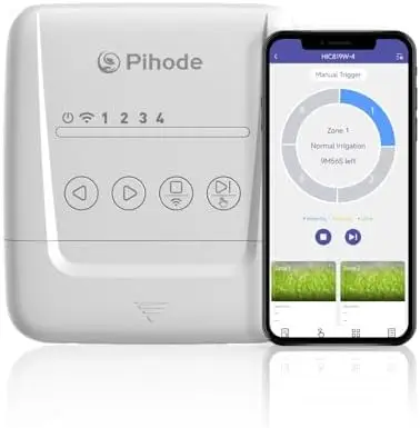 

4-зонный умный контроллер полива с функцией учета погодных условий и управлением через приложение – экономия воды, отключение при дожде