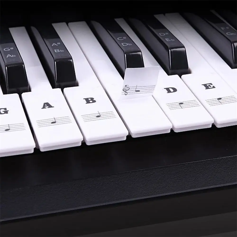 Symbol Electronic Keys White Keys White Keys Srcikers Piano Stave Note Piano Keyboard Sticker Keyboard Note Sticker