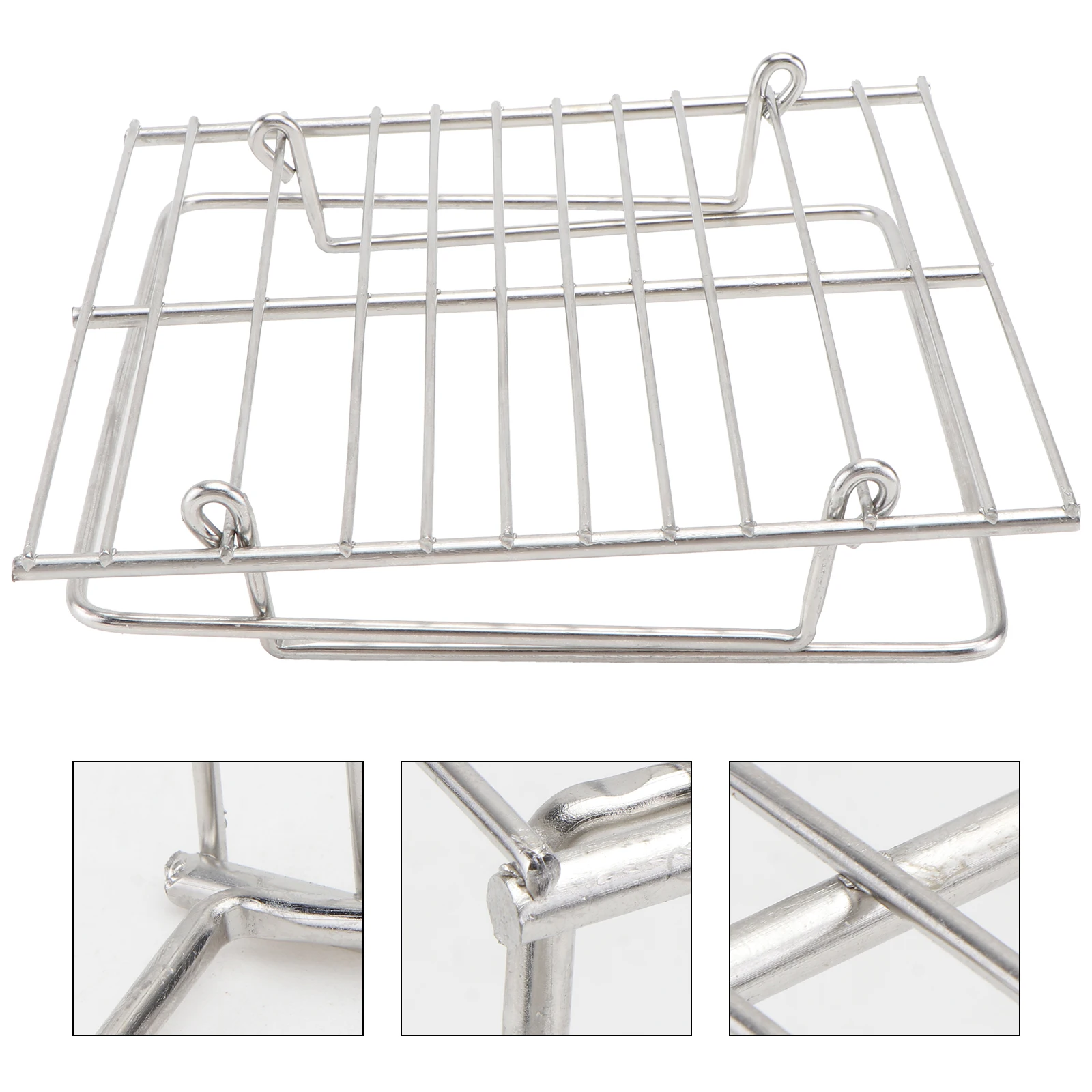 

Portable Barbecue Stainless Steel Camping Rack Barbecue Grill Grate Outdoor Stove Grate Tool Compact Durable Practical