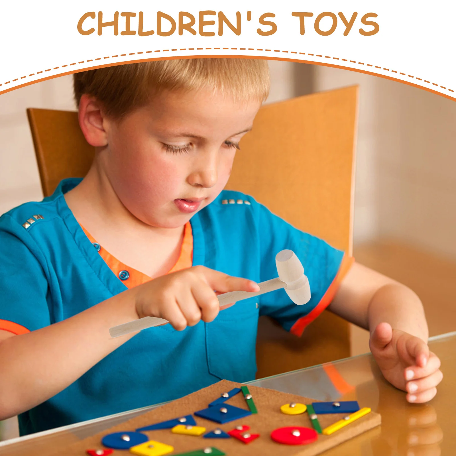 10 pz Martello di Legno Mini Martelli Per I Bambini Piccoli Strumenti di Martellatura Portatile Martellante Giocattolo Blocchi Gioco di Costruzione Martello