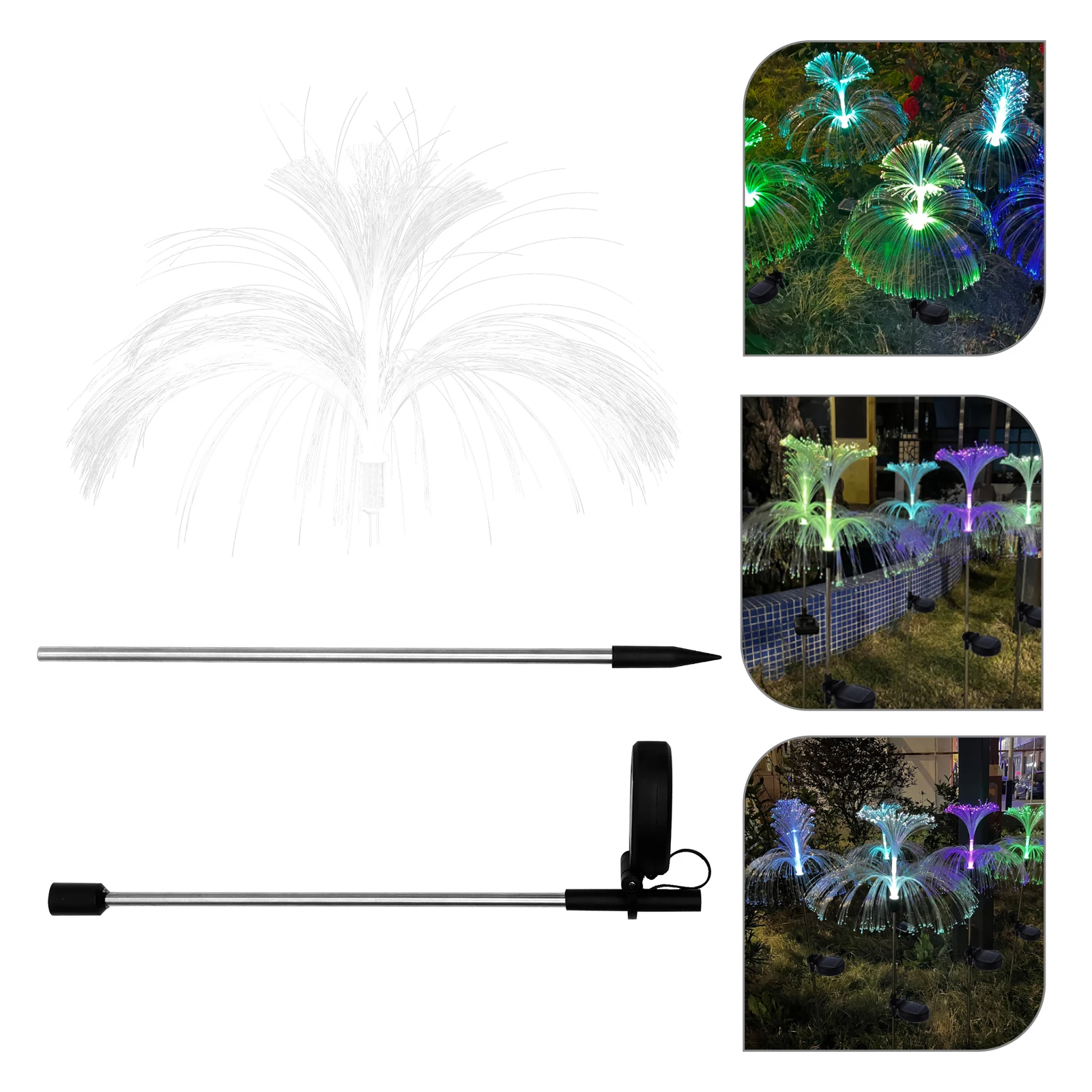 

Solar Light Jellyfish Lamp Decoration Outdoor Decorations Garden Lights Metal Powered