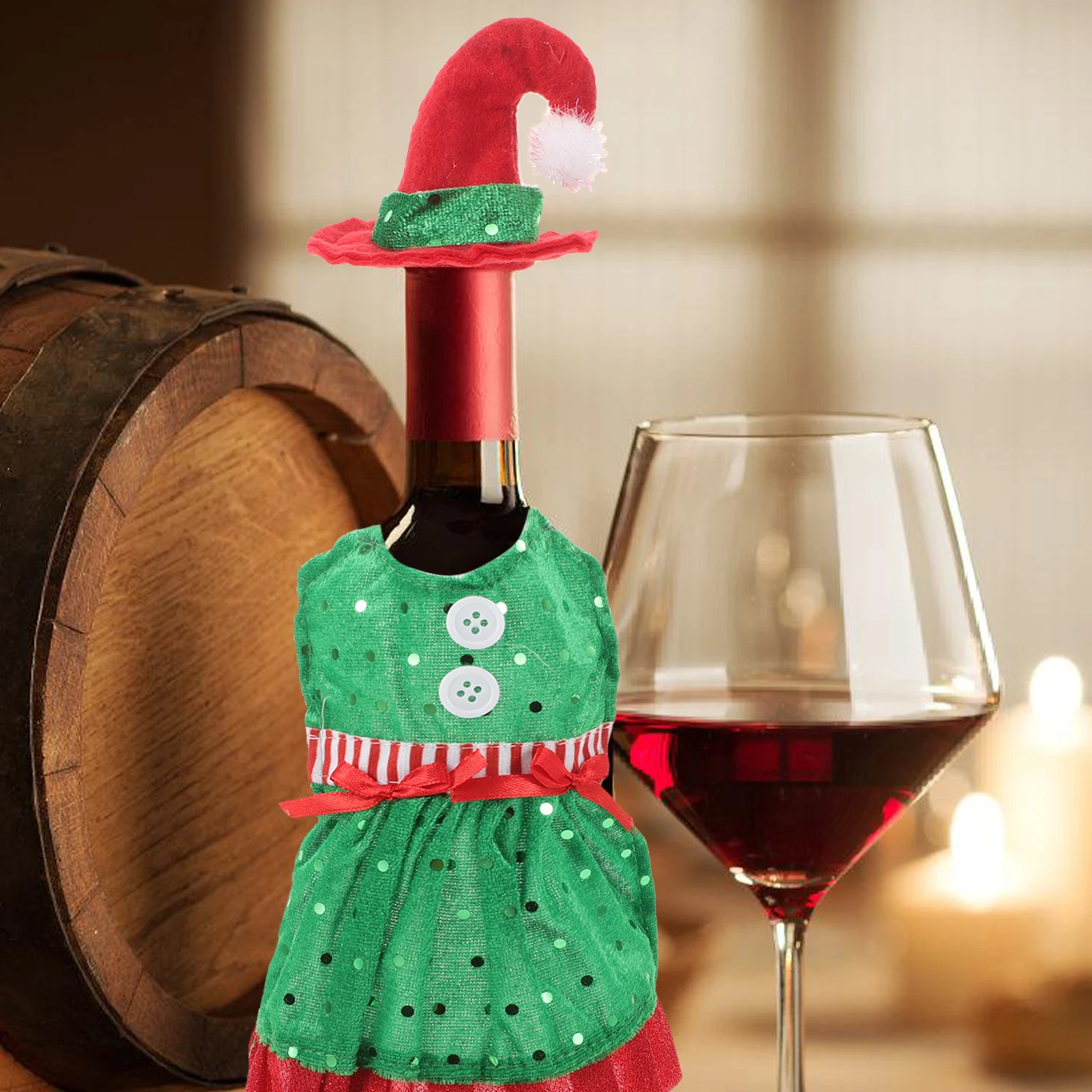 

2 Pcs Elf Wine Bottle Cover Romantic Decor Decors Protector Sleeves Insulation Covers Wrap Vintage