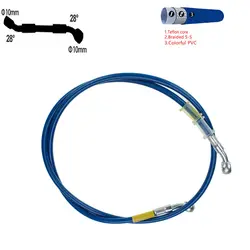 400mm-2400mm Brake Hose Hydraulic DOT Line Cable 10mm 28° Banjo for Suzuki Kawasaki Yamaha Pipe Line Braided oil hose
