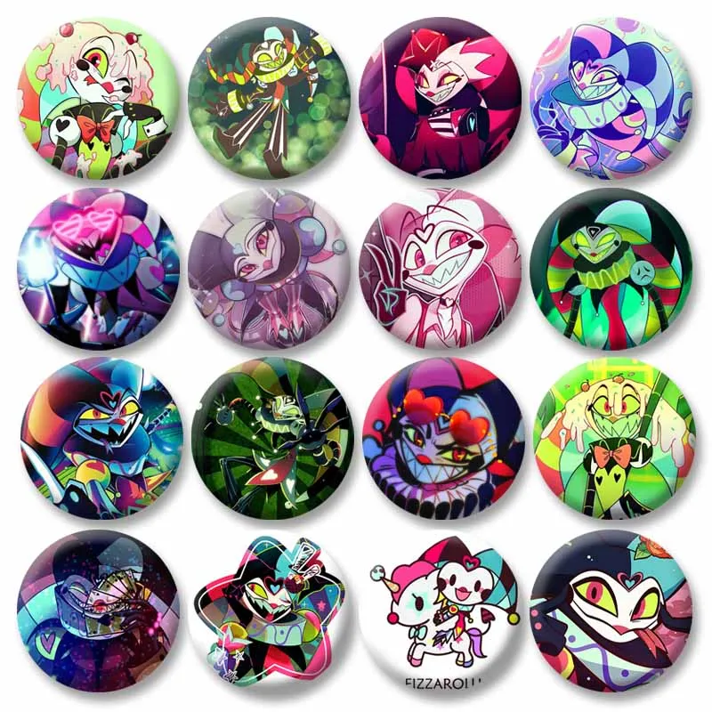 Creative Cartoon Chacracter Fizzarolli Enamel Brooch Anime Helluva Boss Coin Pins Custom Backpack Badge Accessries Jewelry Gift