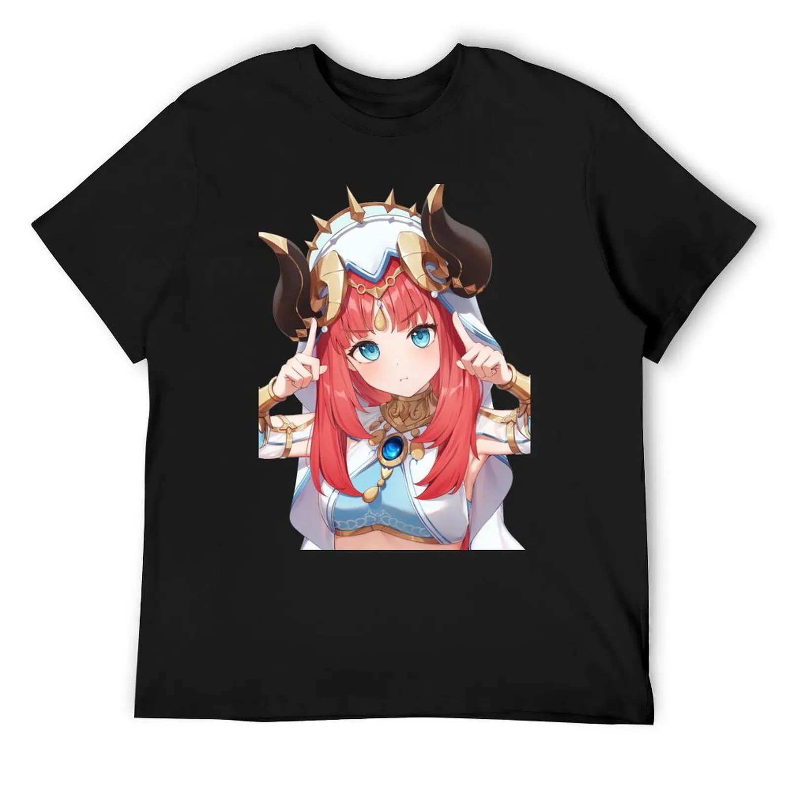 Genshin - Nilou Horned Girl T-Shirt sports fans anime clothes oversized kawaii clothes men t shirts high quality