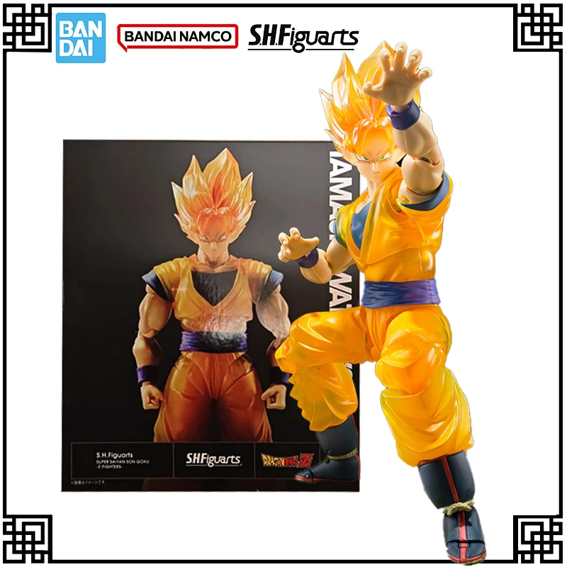 

In Stock Bandai Genuine Original SHF Dragon Ball Anime Figure SUPER SAIYAN SON GOKU Z-FIGHTERS Action Figures Toys For Boys