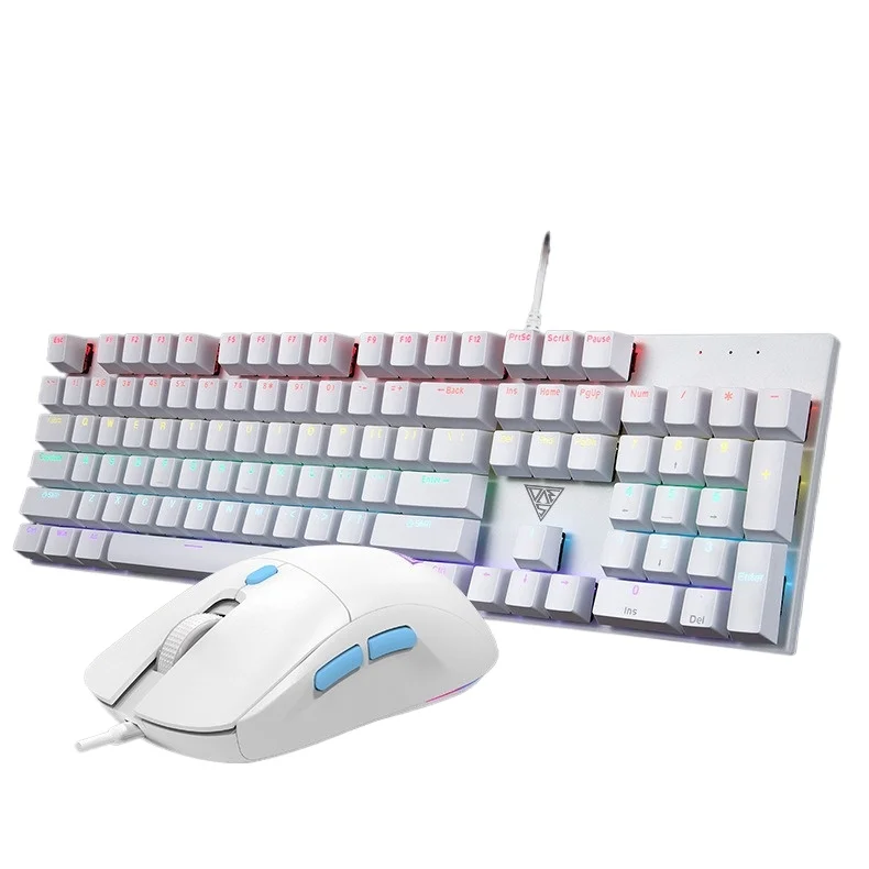 

Металлическая панель, 104 клавиши, механическая клавиатура RGB, зеленая ось, чайная ось, компьютерная офисная проводная клавиатура для киберспорта