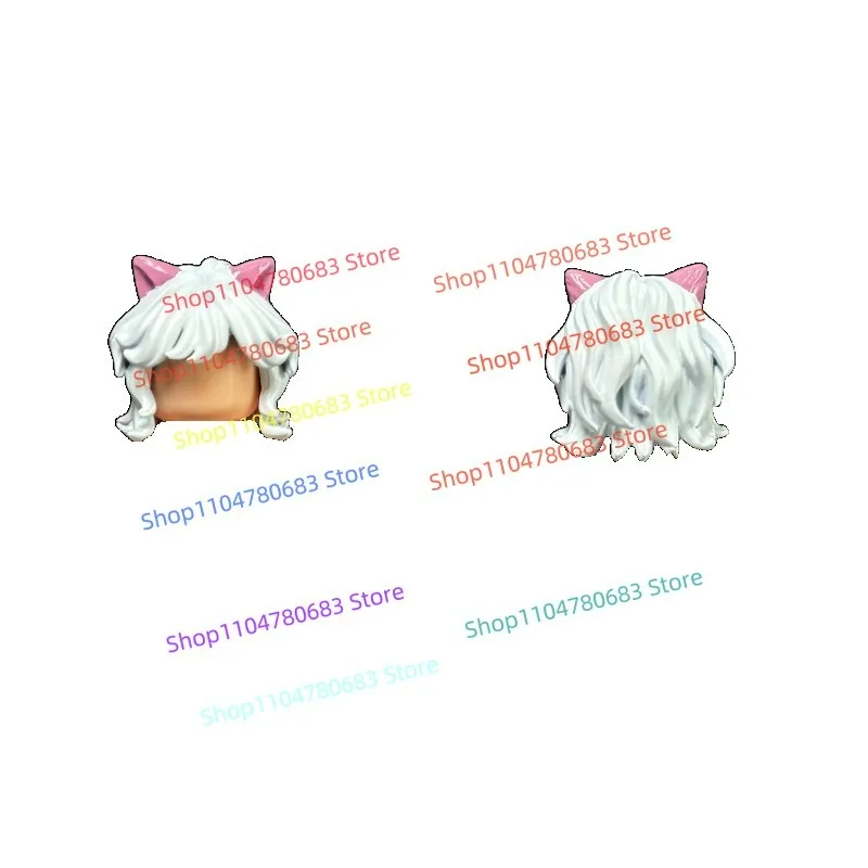 ตัวต่อ MOC ของตกแต่งผมสีชมพูน่ารัก ฟิกเกอร์จิ๋ว ประกอบเอง โมเดล ของประดับตกแต่ง อนิเมะ การ์ตูน ของเล่น ของขวัญวันหยุด