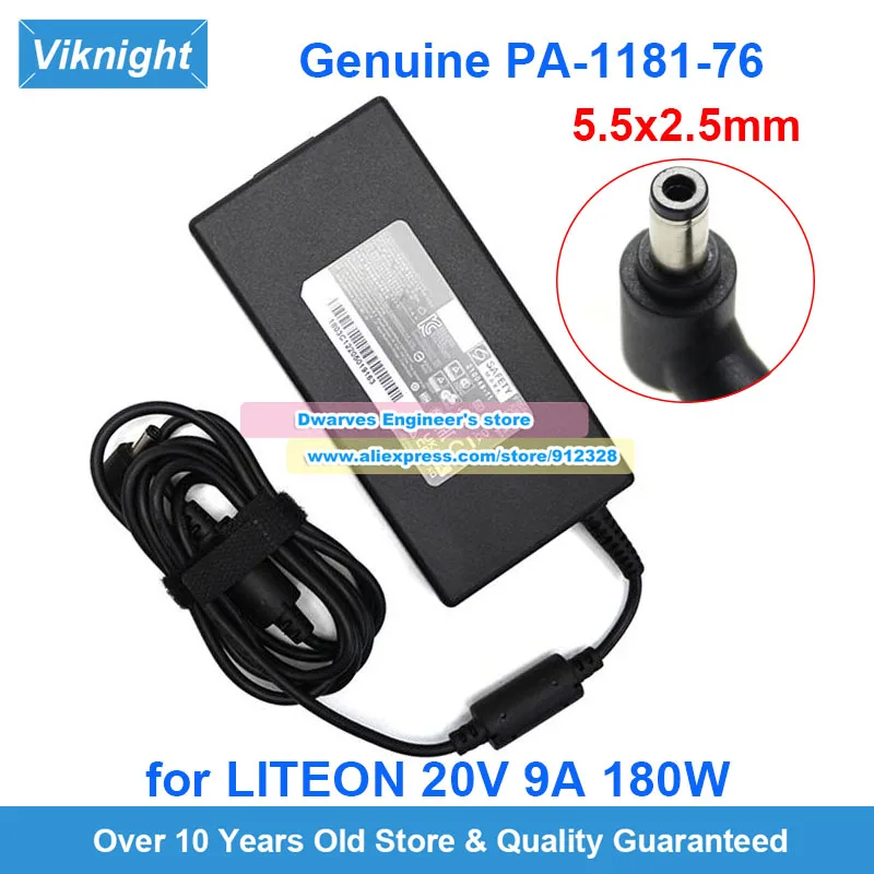 Genuine PA-1181-76 AC Adapter 20V 9A Laptop Charger for LITEON 180W 1803C122050 Power Supply 5.5*2.5mm