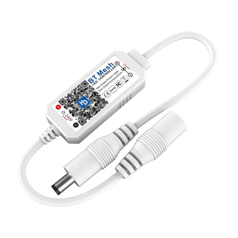 Smart BT LED Controller, Single Color Network Grouping Dimmer with Timing, Smartphone APP Control DC5-24V for LED Lights