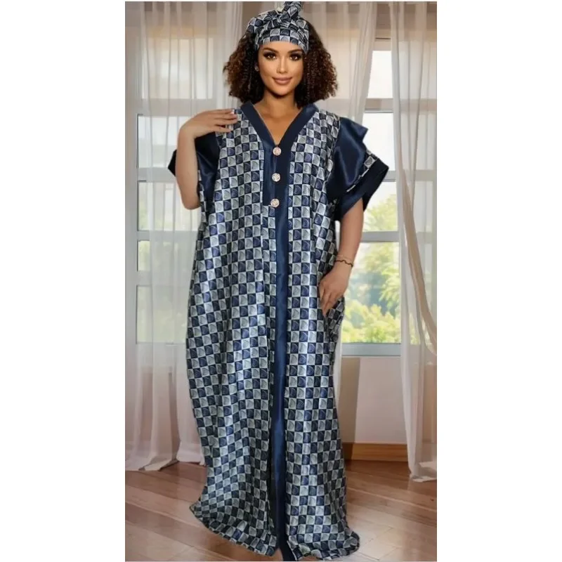 

2025 African Dresses for Women Evening Party Dashiki Africa Clothes Robe Plus Size Luxury Dubai Kaftan Abaya Muslim Maxi Dress