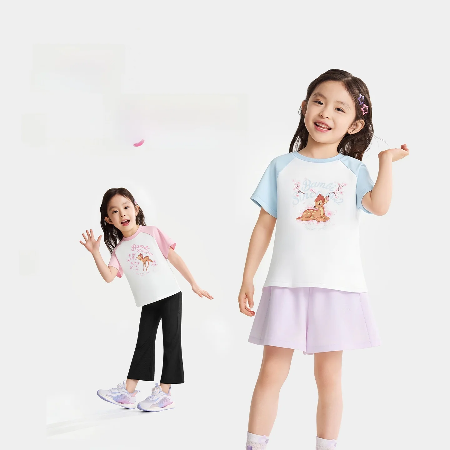 children's-bambi-deer-short-sleeve-t-shirt-cool-sensation-sorona-material-summer-new-style-kids-casual-loose-fit-top