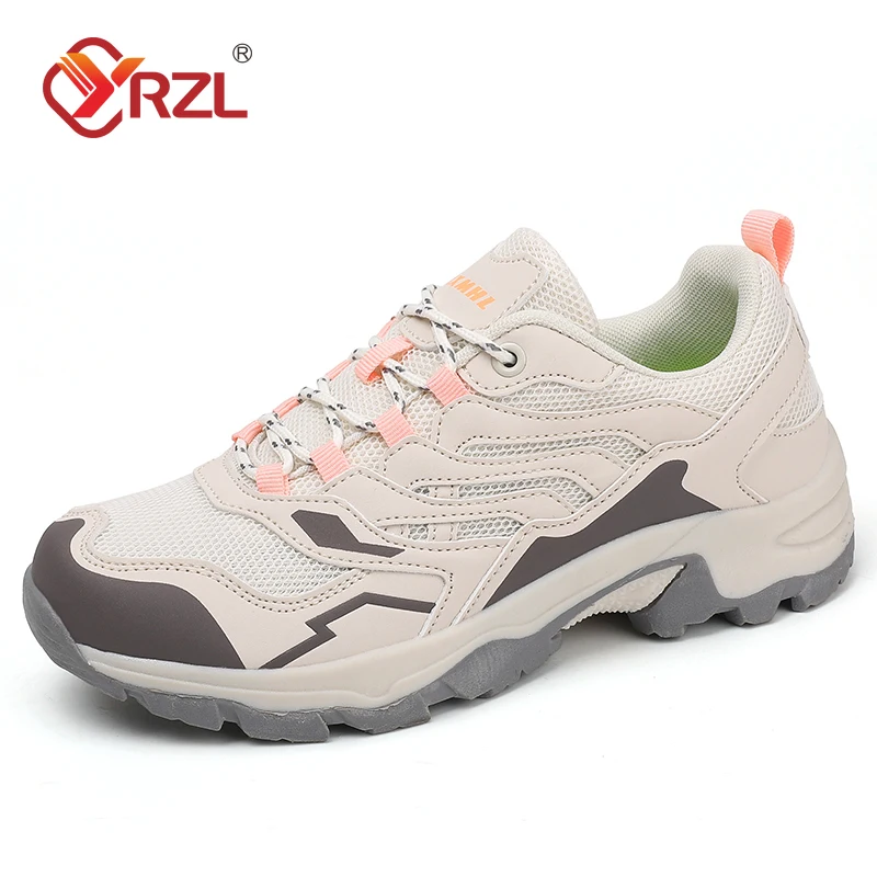 

YRZL Men Mountaineering Shoes Outdoor Hiking Shoes Non Slip Breathable Trail Running Shoes for Men Comfortable Walking Sneakers