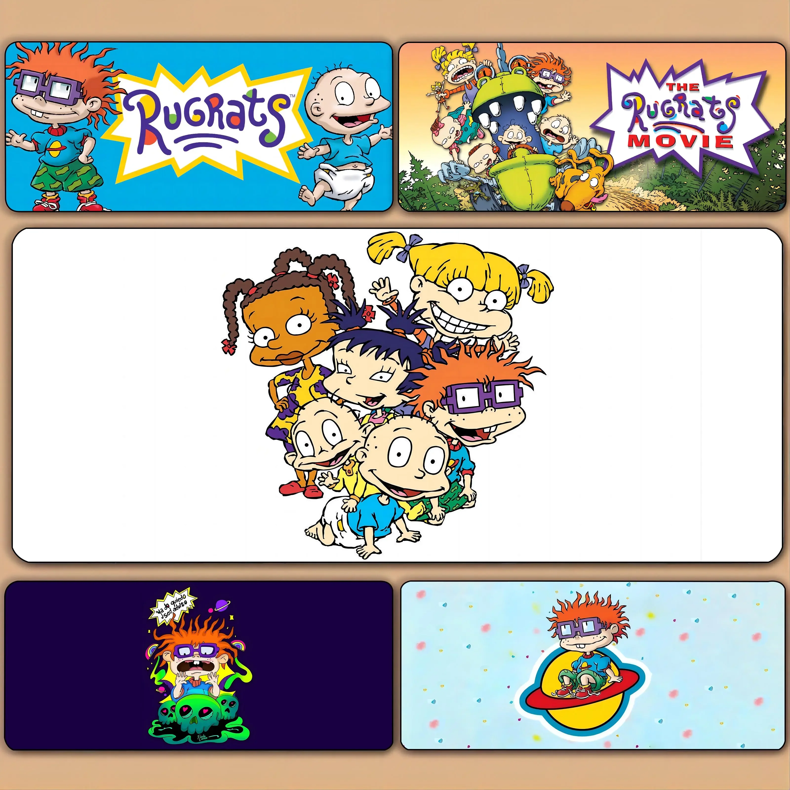 Funny Cute R-Rugrats Mousepad HD Printing Computer Gamers Locking Edge Non-slip Mouse Pad XXL90x40cm Keyboard PC Desk Pad