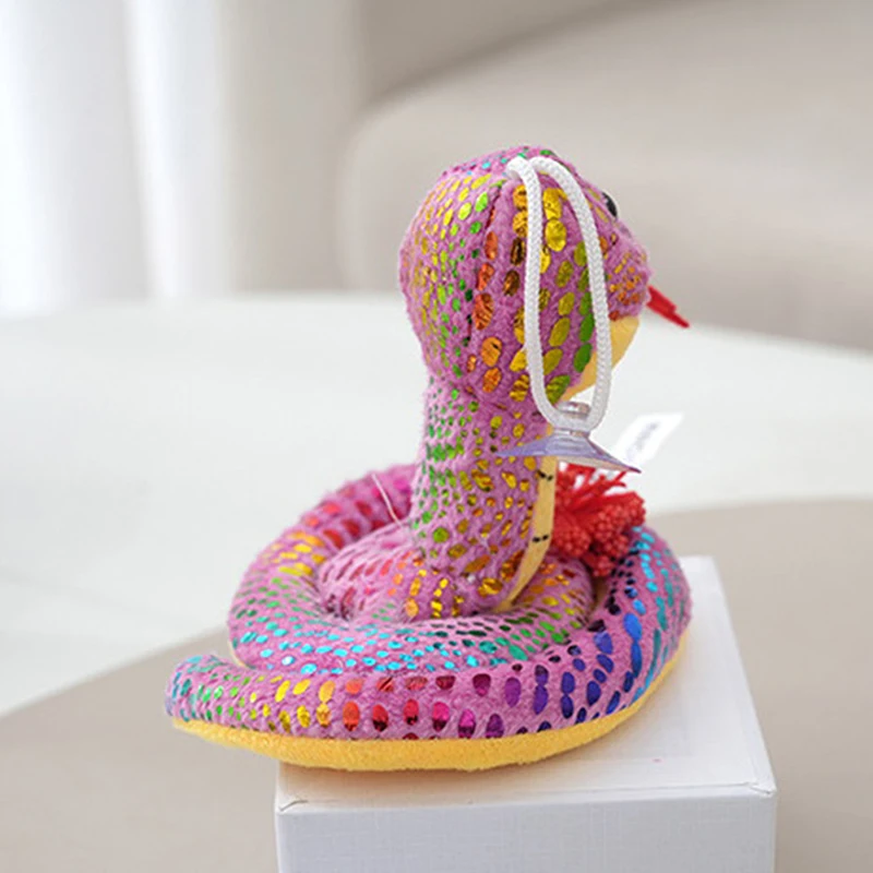 New Year Simulated Snake Fabric Plush Doll Snake Soft Toys Multicolour Funny Home Decor Throw Pillow Birthday Gifts