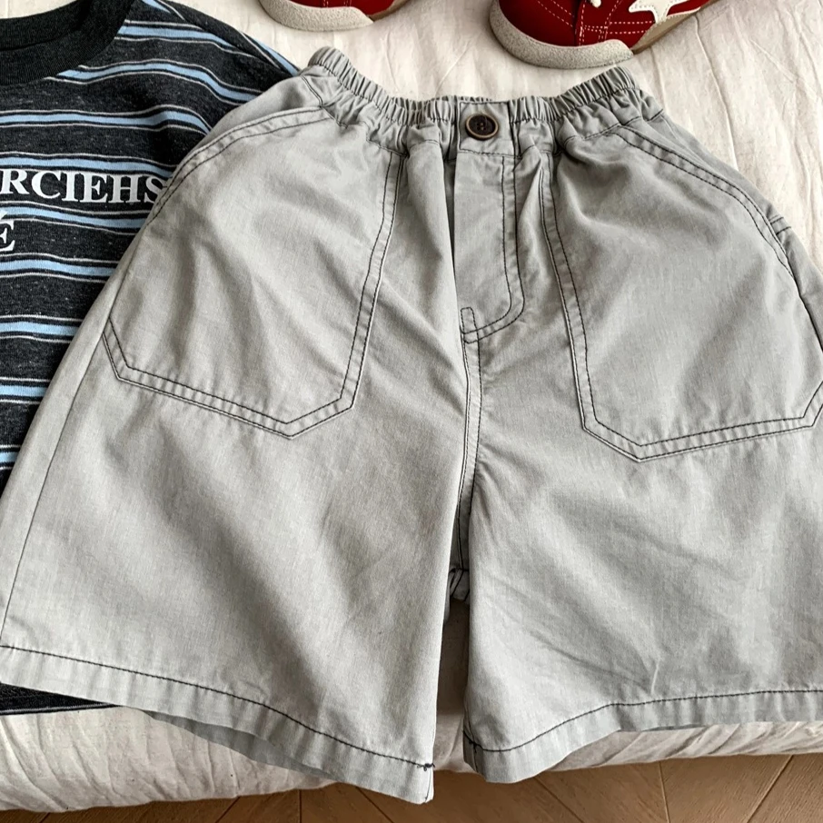 Boys Pants 2026 Spring and Summer New Childrens Clothing Korean Style Boys and Girls Thin Handsome Five Minutes of Fishes Pants