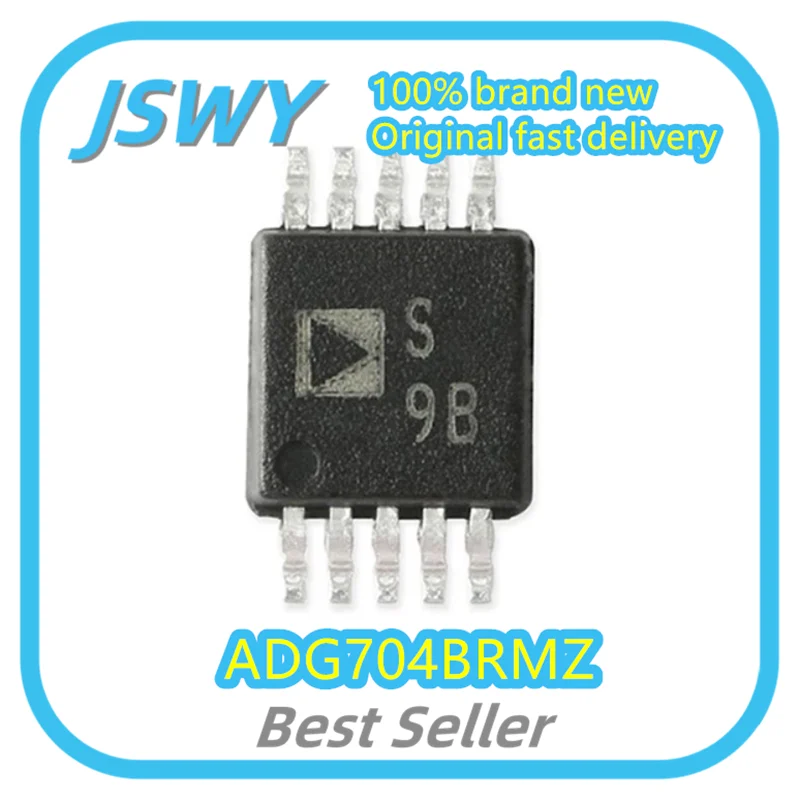 (5/50pcs) ADG704BRMZ ADG704 704BRMZ Silk Screen S9B MSOP-10 Analog Multiplexer Original Brand New Ships Fast!