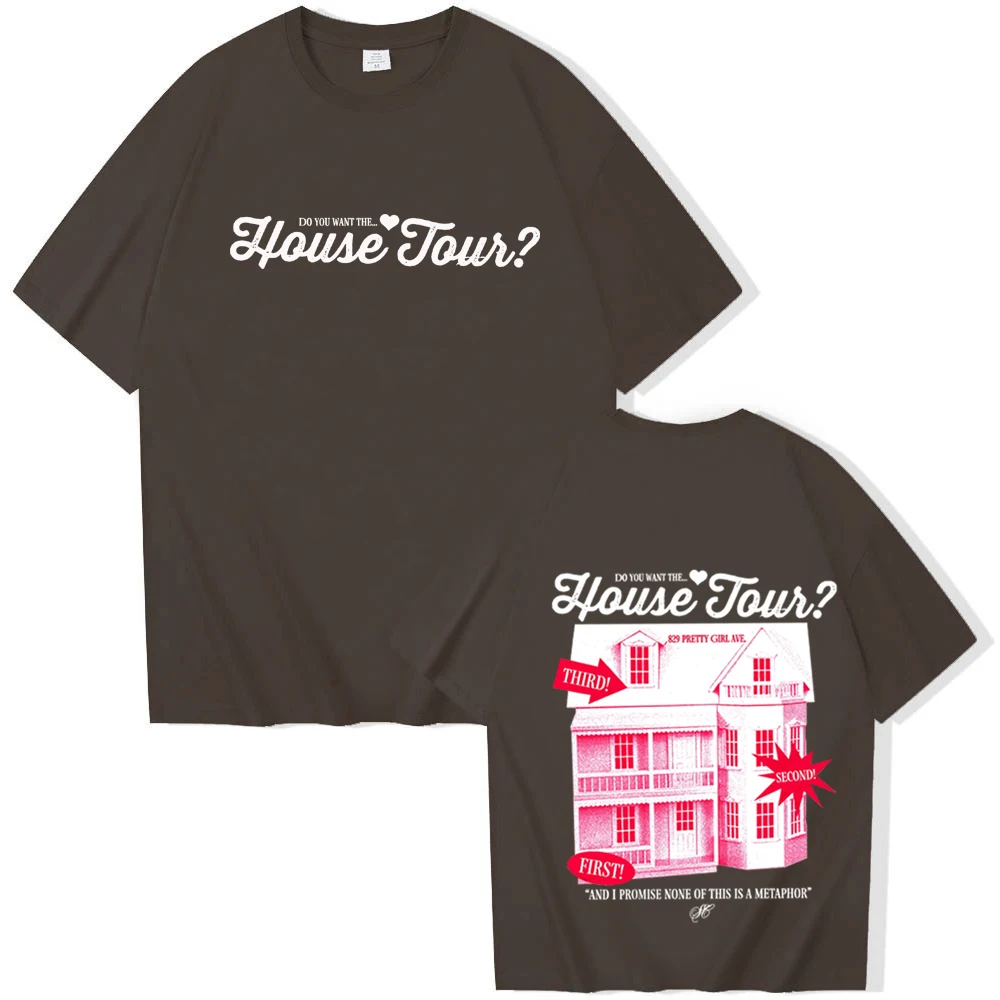 تي شيرت سابرينا كاربنتر هاوس تور للرجال والنساء Harajuku بأكمام قصيرة ورقبة دائرية قميص غير رسمي هدية #4