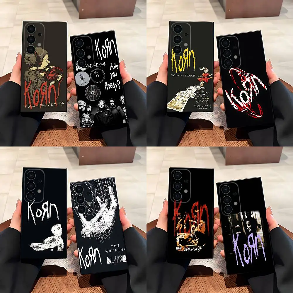 

Rock K-Korn Band Phone Case For Samsung S25,S24,S21,S22,S23,S30,Ultra,S20,Plus,Fe,Lite,5G Black Cover