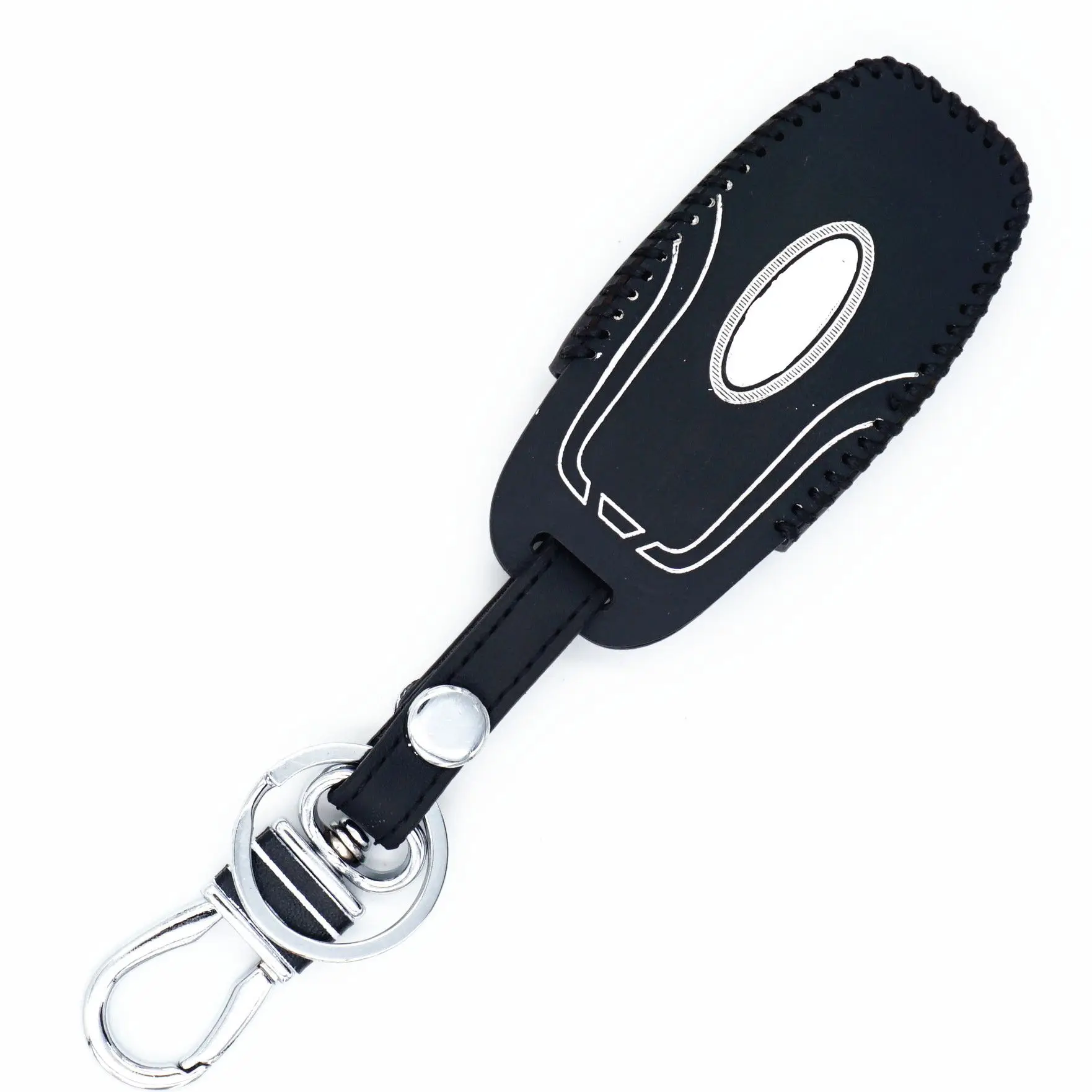 WFMJ Couro Para Ford Edge F-150 5 Botões Remoto Chaveiro Capa Caso Fob Bolsa