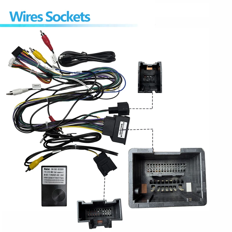 android Car radio Canbus Decoder For Buick Encore 2013 Opel Vauxhall Mokka Power Cord 16pin stereo Wiring Harness Cable Adapter