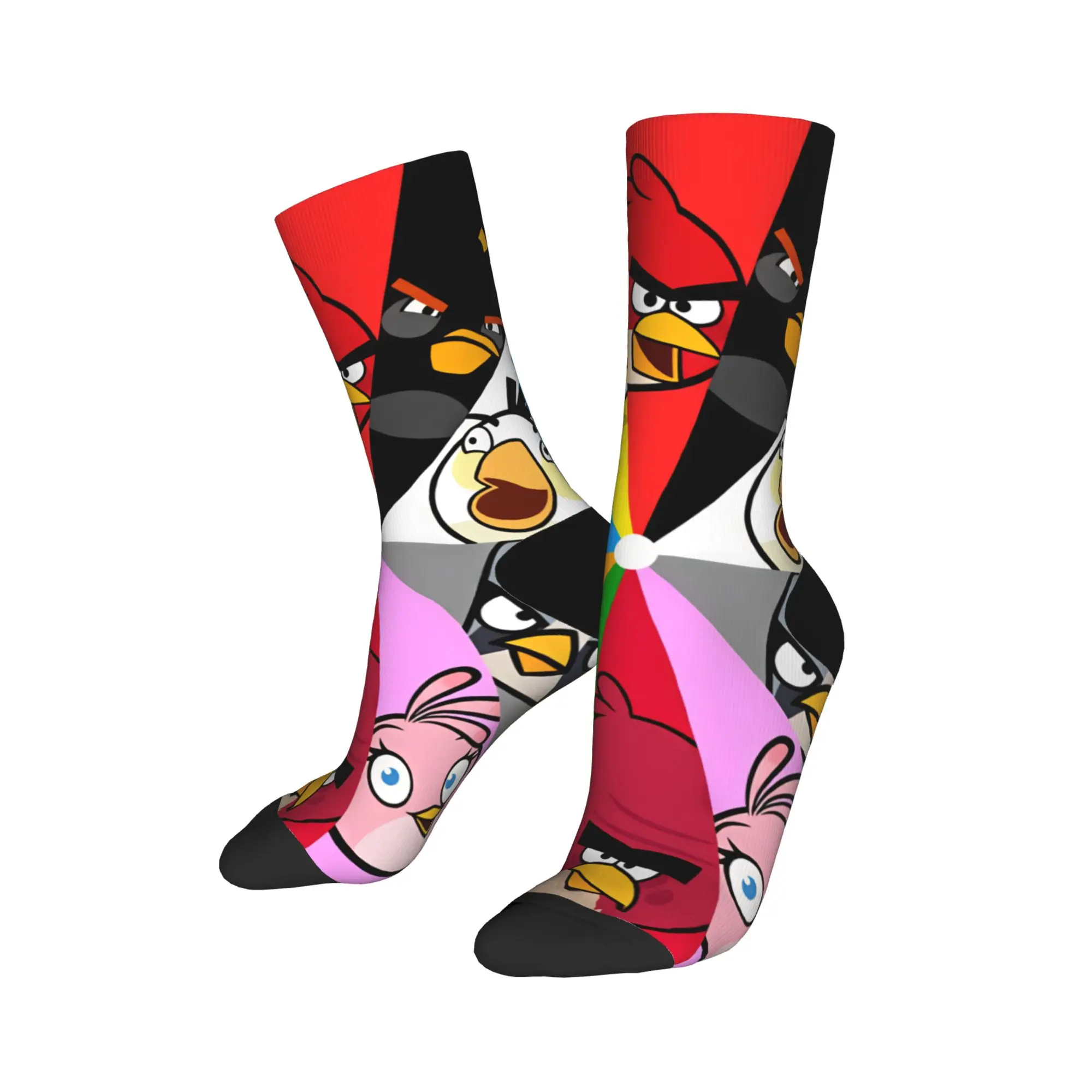 Birds Game Socks  Pattern Stockings Anti Skid Men's Socks Comfortable Autumn Funny Running Sports Socks