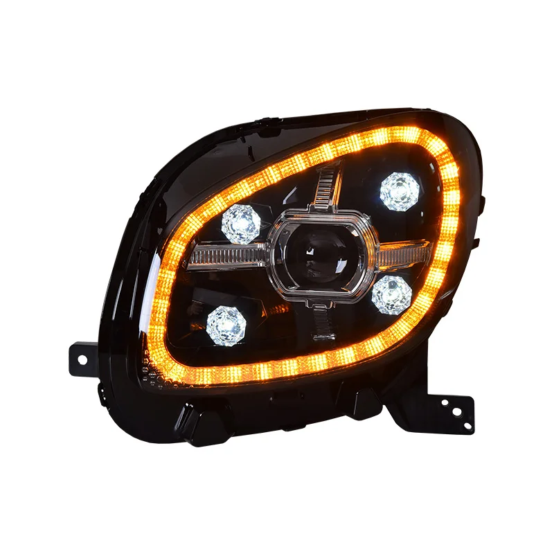 Headlight Assembly for Smart Fortwo C453 2016-2019 Smart Forfour W453 LED DRL LED Sequential Turn Signal LED Low Beam High Beam