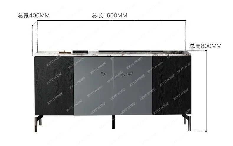 *Italian Minimalist Restaurant Marble Side Cabinet Modern Light Luxury Locker