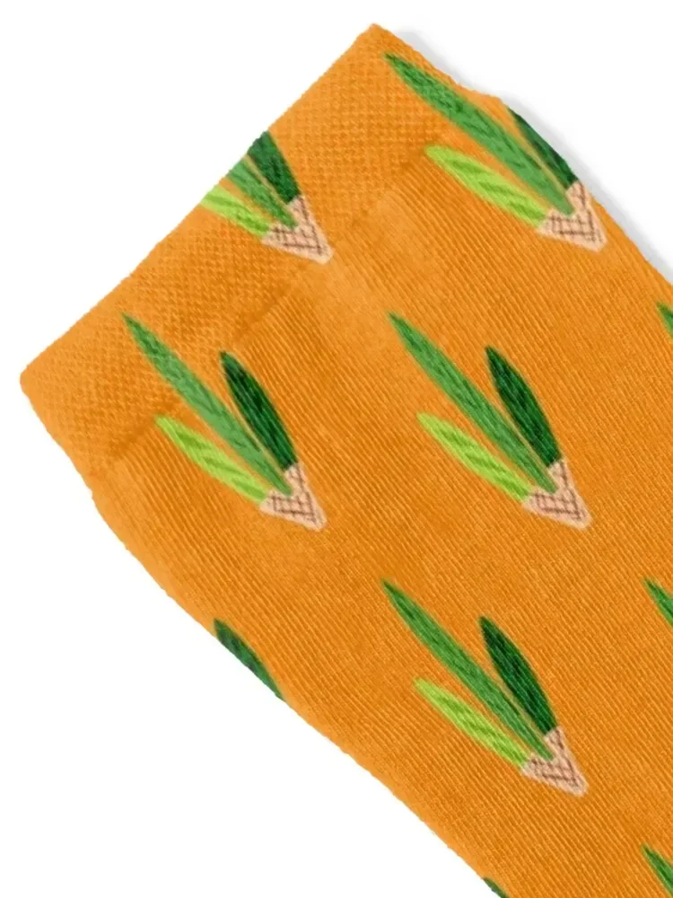 Lulav Orange Print Socks Novelties Heating sock Socks Woman Men's