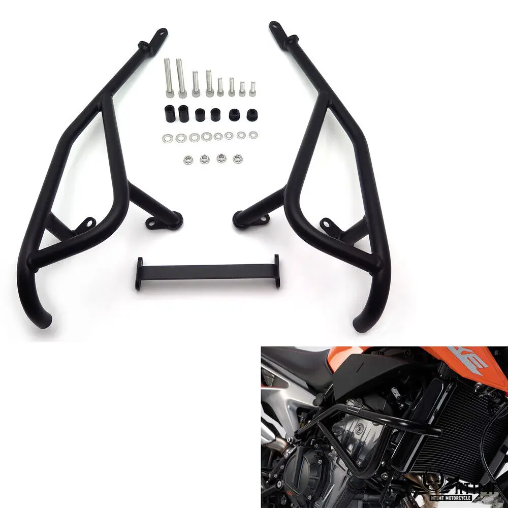 Black Bumper Crash Bars Protector Engine Guard For KTM Duke 790 2018 2019 Crash