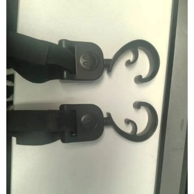 Heavy-Duty Stroller Hooks with 360° Rotation – Keeps Bags Off Ground, Fits All Standard Pushchair Handles
