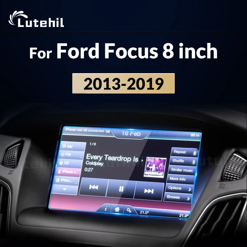 For Ford Focus RS ST SYNC2 SYNC3 2013 2014 2015 2016 2017 2018 2019 Car Navigation Film 8 Inch Screen Protector Tempered Glass
