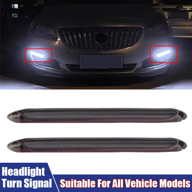 2 Teile/para DRL Tagfahrlicht Geeignet Für Alle Fahrzeug Modelle LED Blinker Lampe Auto Zubehör Front LED Auto Lichter