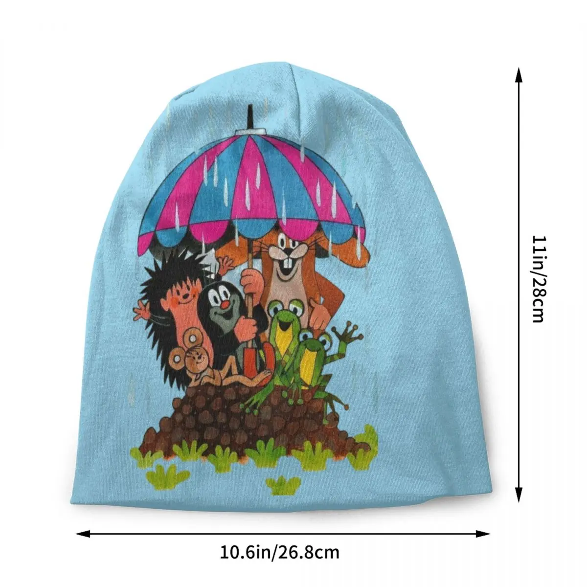 للجنسين بونيه الدافئة الحياكة قبعة Krtek Krtecek التشيكية ليتل الخلد كول بيني قبعات الكبار الكرتون أنيما قبعات صغيرة قبعة تزلج #2