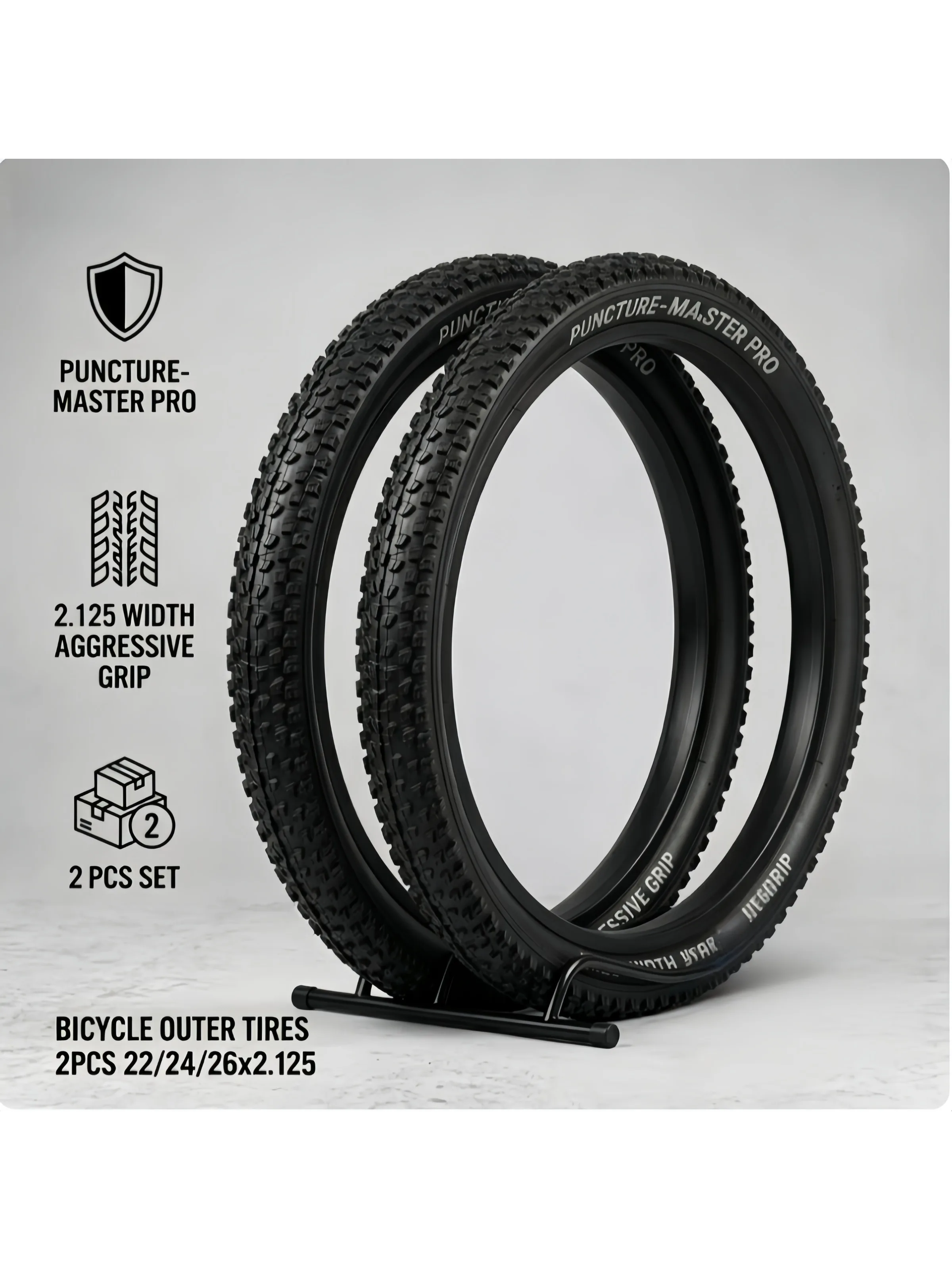 AliExpress GIOIO 2PCS MTB Bike Tires 22x2.125 24x2.125 26x2.125 Inch Bicycle Outer Tyres 2-Pack All-Terrain Replacement Parts